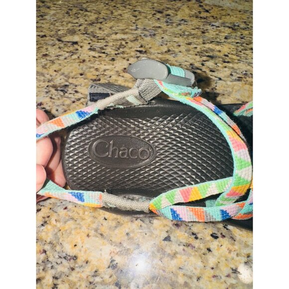 Chaco Kids Multi-Color Strappy Sport Sandals  4 Adjustable Straps Outdoor Beach - Picture 4 of 11